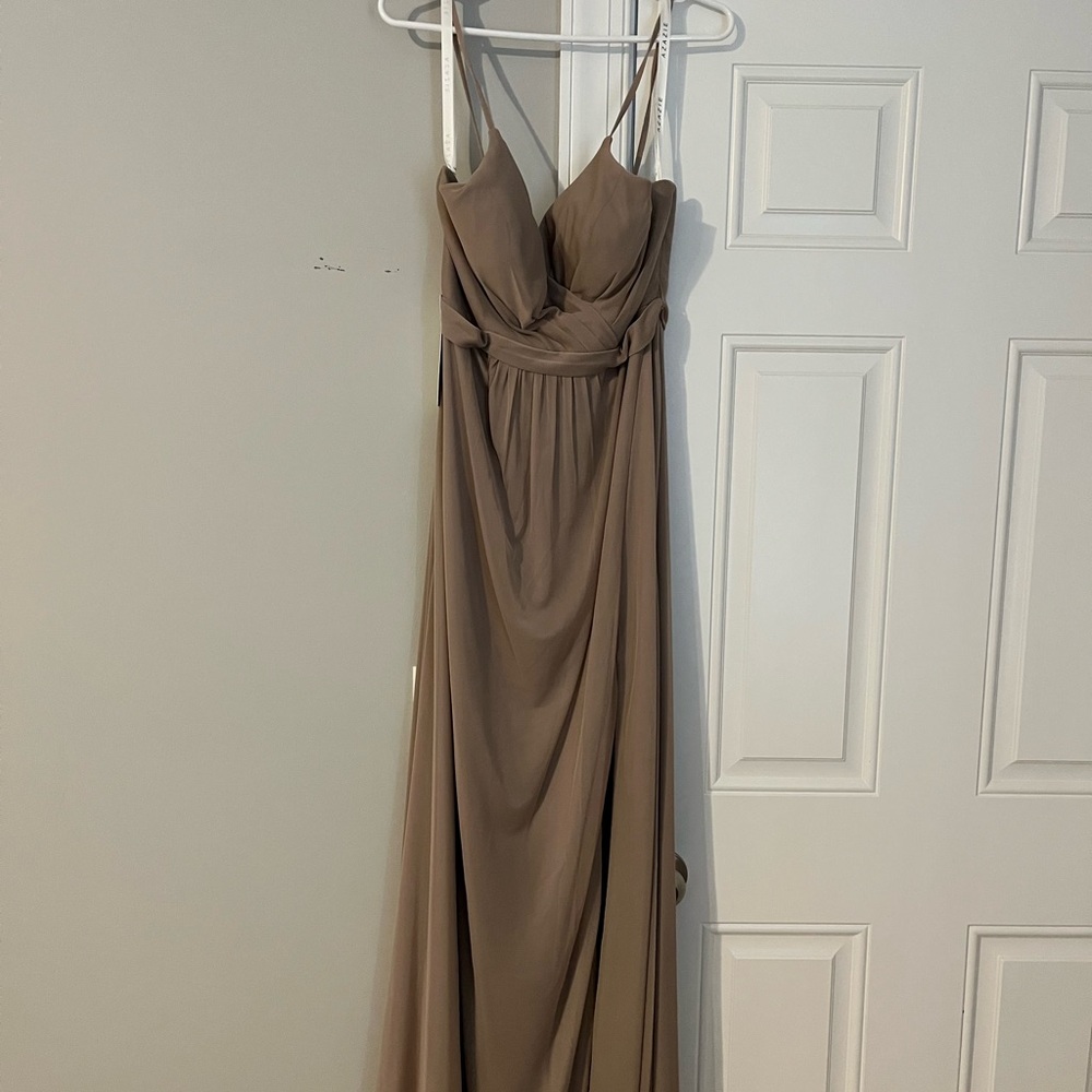 NWT Azazie Bridesmaid Dress Taupe Size 10